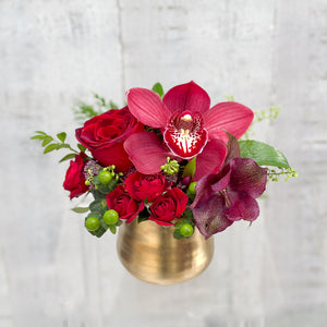 Elegant Burgundy Holiday Centerpiece